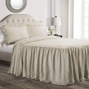 Essentialshouses Wheat-colored / 200x230cm Bedding Lotus Leaf Lace Bed Skirt