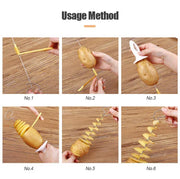 Essentialshouses Whirlwind Potato Spiral Cutter Potato Tower Making Machine Vegetable Slicer Creative Vegetable Tools Kitchen Accessories Gadgets