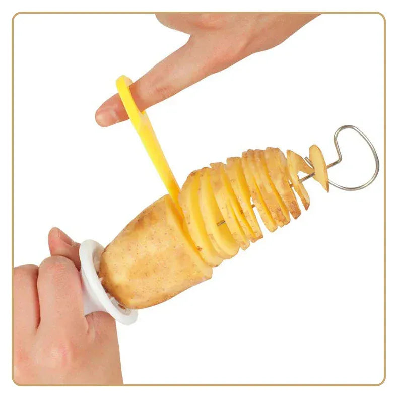 Essentialshouses Whirlwind Potato Spiral Cutter Potato Tower Making Machine Vegetable Slicer Creative Vegetable Tools Kitchen Accessories Gadgets
