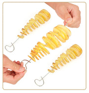 Essentialshouses Whirlwind Potato Spiral Cutter Potato Tower Making Machine Vegetable Slicer Creative Vegetable Tools Kitchen Accessories Gadgets