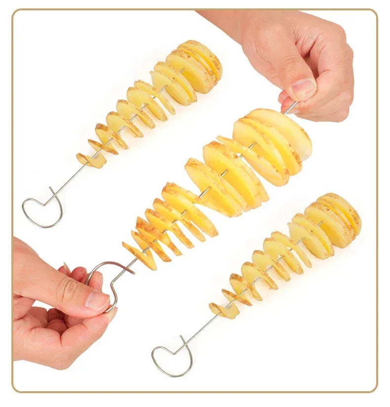 Essentialshouses Whirlwind Potato Spiral Cutter Potato Tower Making Machine Vegetable Slicer Creative Vegetable Tools Kitchen Accessories Gadgets
