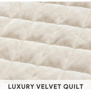 Essentialshouses WHITE Luxury Velvet Quilt Bedding Set