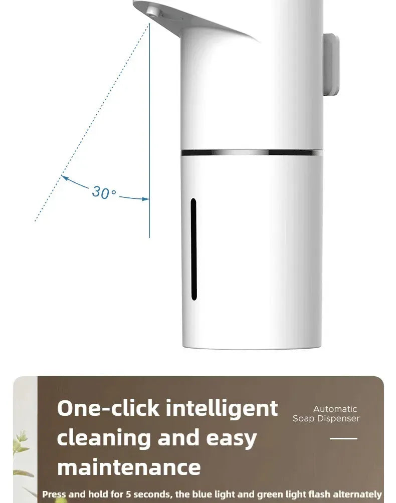 Essentialshouses white New Bathroom Automatic Sensing Soap Dispenser Type C Multiple Levels Contactless Electric Frother Charging Wall Mounted Vertical
