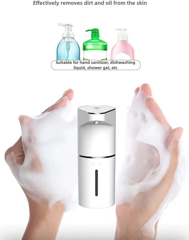Essentialshouses white New Bathroom Automatic Sensing Soap Dispenser Type C Multiple Levels Contactless Electric Frother Charging Wall Mounted Vertical
