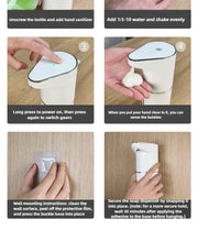 Essentialshouses white New Bathroom Automatic Sensing Soap Dispenser Type C Multiple Levels Contactless Electric Frother Charging Wall Mounted Vertical