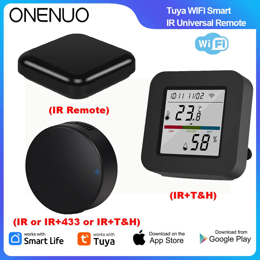Essentialshouses WIFI Remote Control with Tuya APP Intelligent WIFI Universal Remote Control Support APP Controlling TV /Air Conditioner/Fan