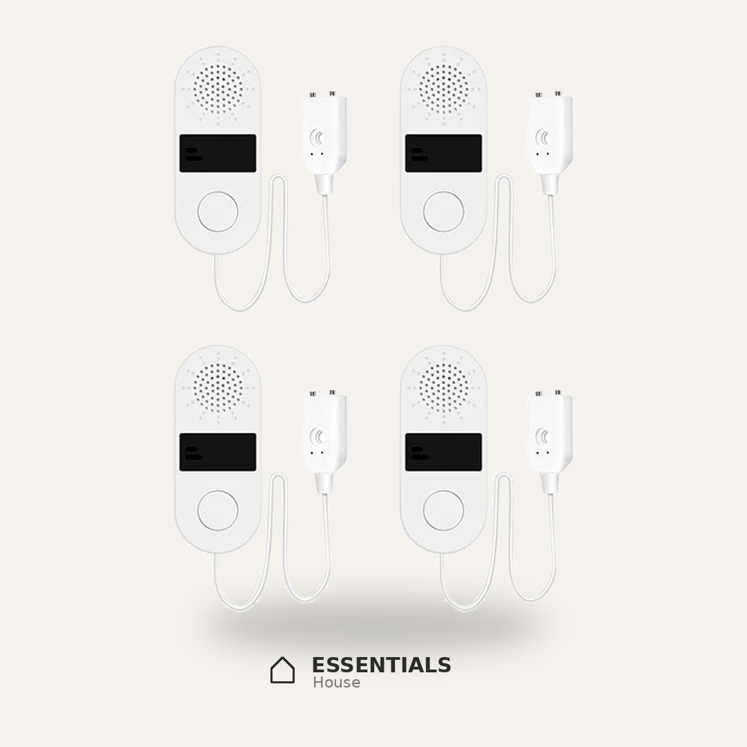 Essentials House WiFi water leak sensor 4-pack, four sensors with probes
