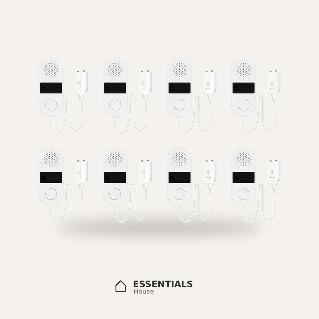 Essentials House WiFi water leak sensor 8-pack, eight sensors with probes