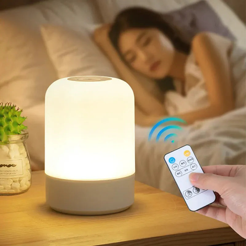 Essentialshouses with remote control / China Mainland Led Night Lights Bedside Dimmable Charging Desktop Night Lamps Bedroom Bedside Lighting Decoration Touch Led Reading Table Lamp