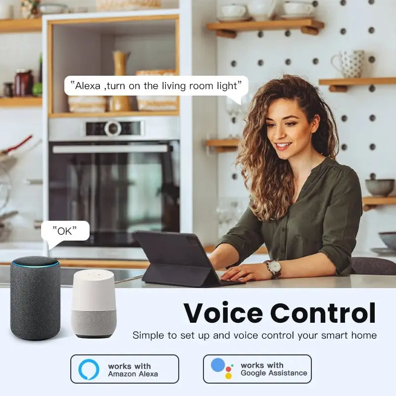 Essentialshouses Works with Tuya Zigbee Smart Wireless Scene Button Switch Remoter Multi-scene Linkage Support Alexa Goolge Home Voice Assitant