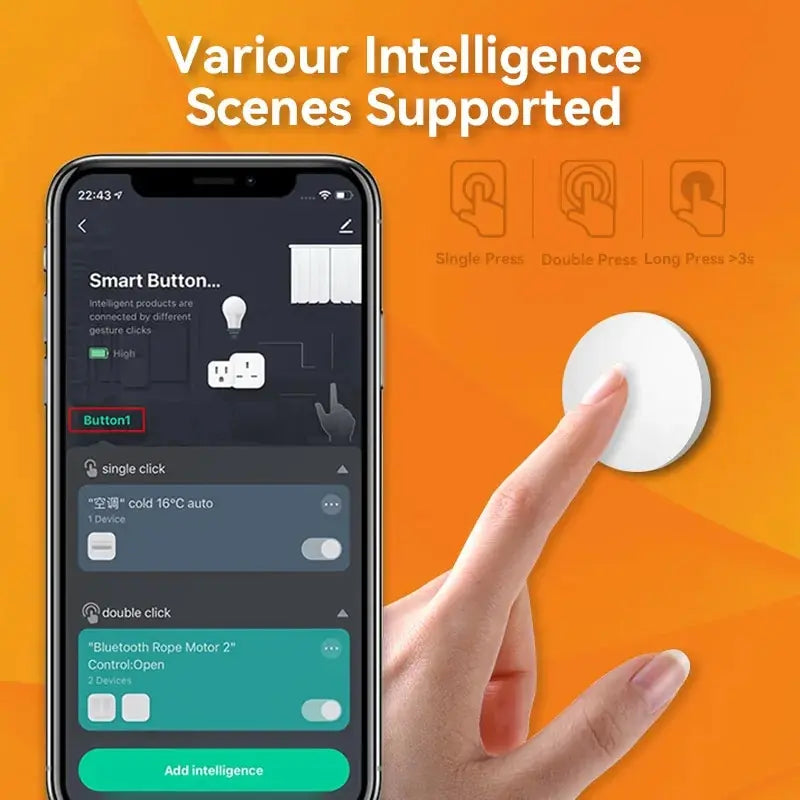 Essentialshouses Works with Tuya Zigbee Smart Wireless Scene Button Switch Remoter Multi-scene Linkage Support Alexa Goolge Home Voice Assitant