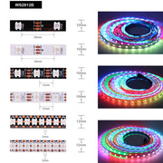 Essentialshouses WS2812B WS2815 WS2813 Individually Addressable RGBIC LED Strip WS2811 WS2812 30/60/144Pixels/Leds/m Smart Tape Light DC5V/12V