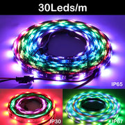 Essentialshouses WS2812B WS2815 WS2813 Individually Addressable RGBIC LED Strip WS2811 WS2812 30/60/144Pixels/Leds/m Smart Tape Light DC5V/12V