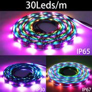 Essentialshouses WS2812B WS2815 WS2813 Individually Addressable RGBIC LED Strip WS2811 WS2812 30/60/144Pixels/Leds/m Smart Tape Light DC5V/12V
