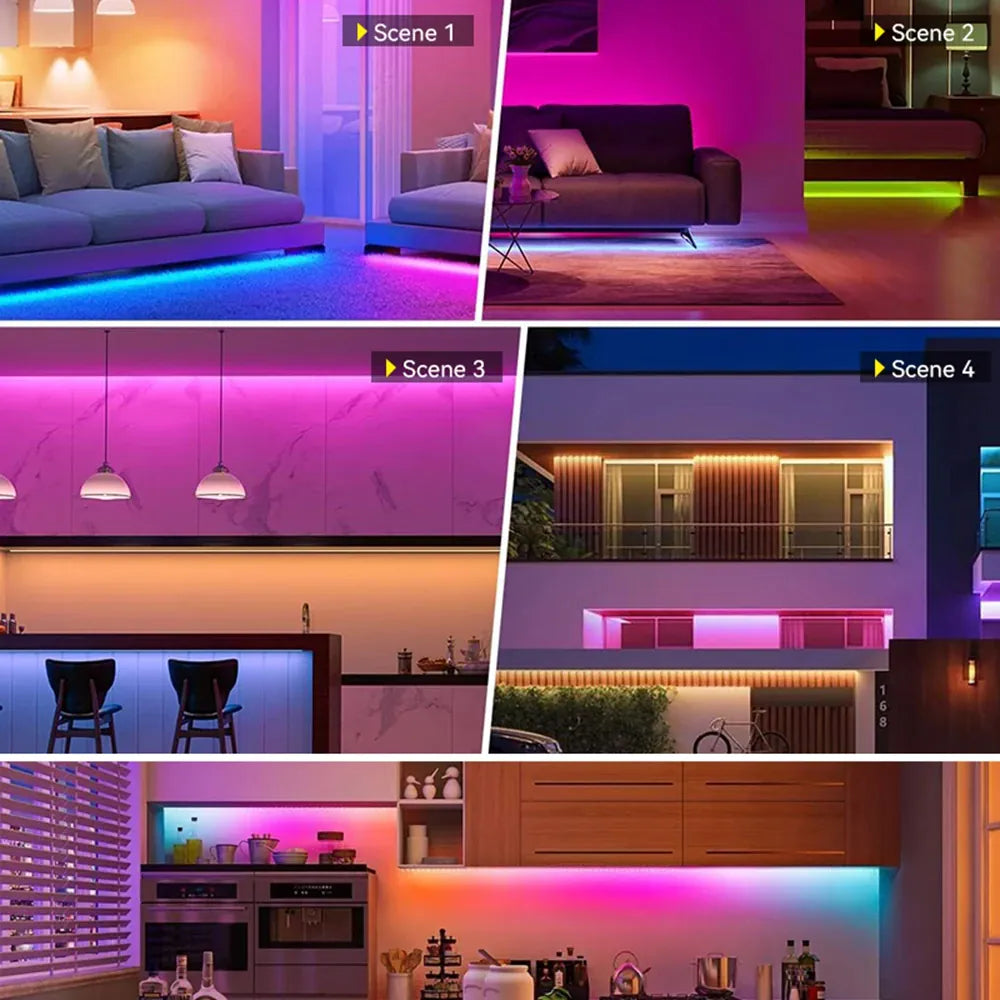 Essentialshouses WS2812B WS2815 WS2813 Individually Addressable RGBIC LED Strip WS2811 WS2812 30/60/144Pixels/Leds/m Smart Tape Light DC5V/12V