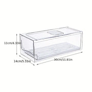 Essentialshouses xiaohao 1pcKitchen refrigerator storage box drawer type fresh-keeping box eggs and meat food frozen finishing storage box
