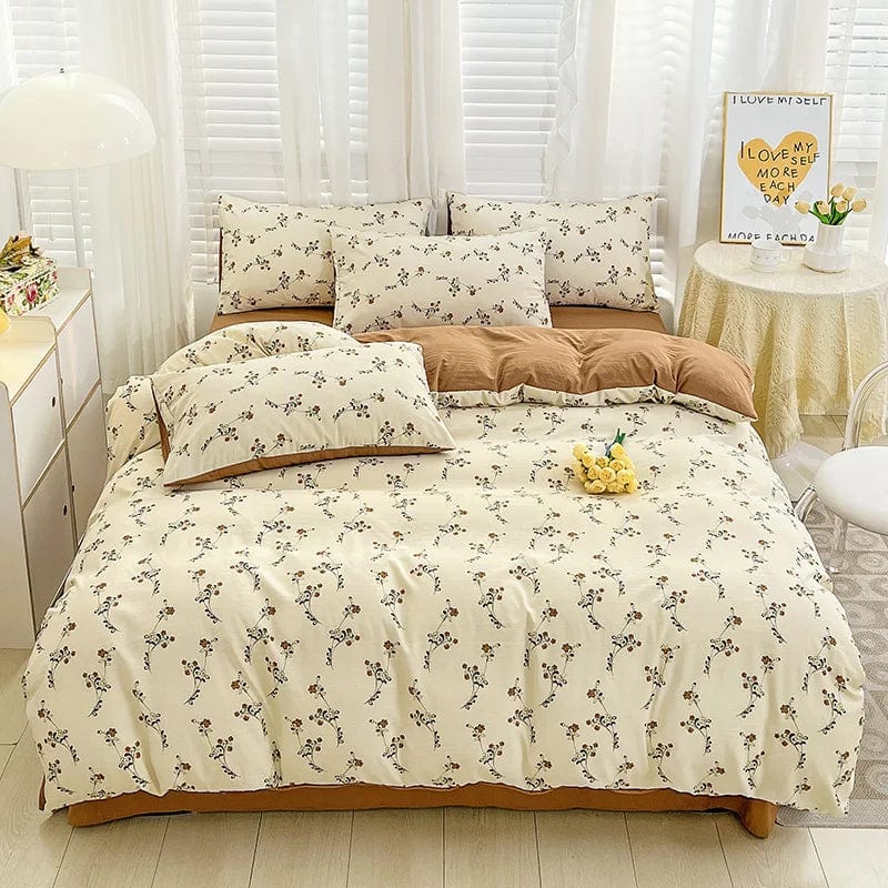 Essentialshouses xiaomiguo / Single 3pcs Floral Printed Bedding Set