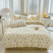 Essentialshouses xiaoxiongyuanzhang / Single 3pcs Floral Printed Bedding Set
