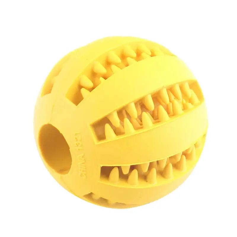 Essentialshouses Yellow / 7cm Dog Tooth Cleaning Food Ball Toy