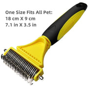 Essentialshouses yellow Pets Two-Sided Knots Remove Comb