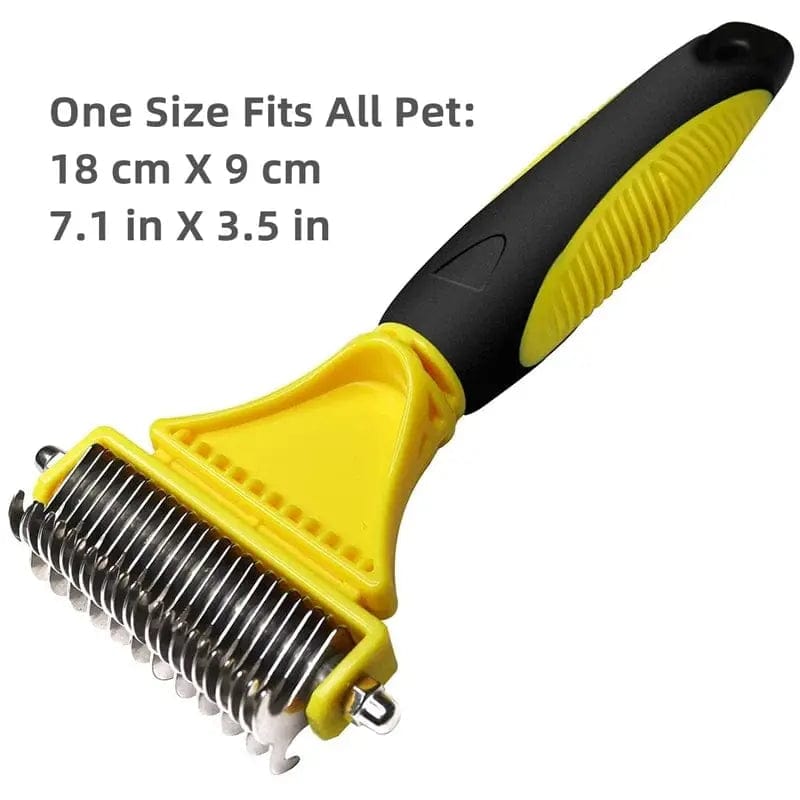 Essentialshouses yellow Pets Two-Sided Knots Remove Comb