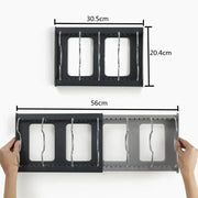 Essentials House 1/2pc 6grid Telescopic Pot Racks Expandable Pots Pans Storage Racks Lids Dish Drying Rack Kitchen Cabinet