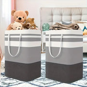 Alternate view of extra-large foldable laundry hamper with side handles