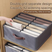 Foldable fabric drawer organizer with divided compartments