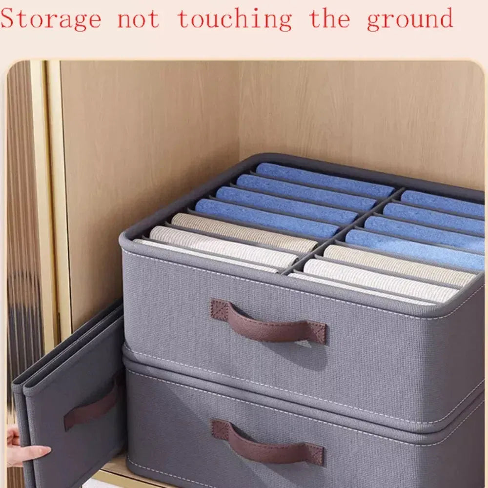 Foldable fabric drawer organizer with divided compartments