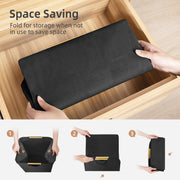 Foldable laundry basket collapsing flat for storage