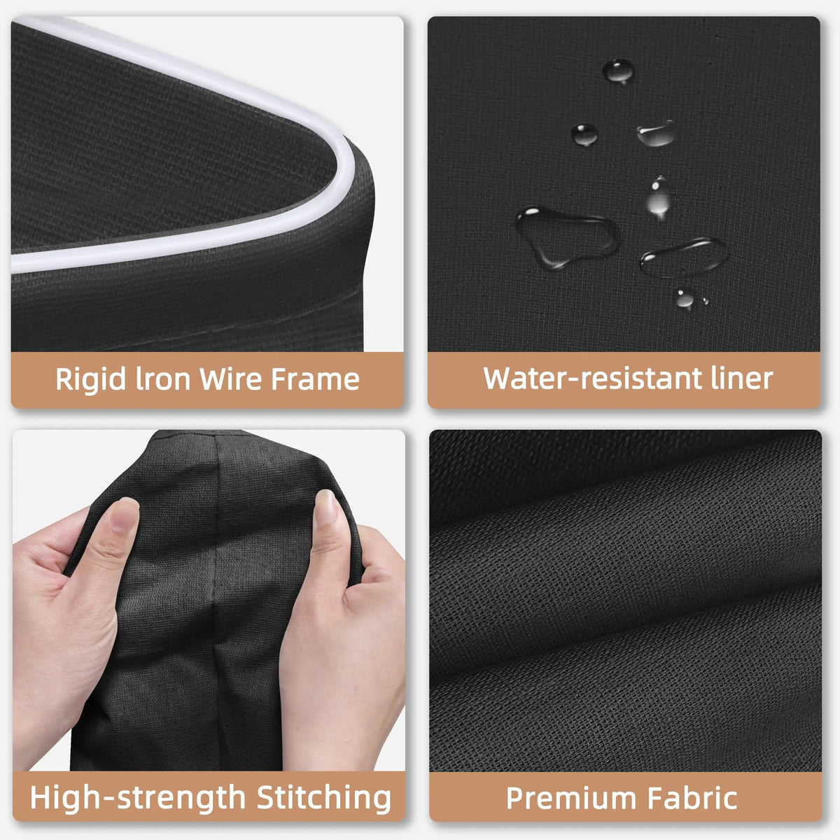 Water-resistant liner and reinforced frame details