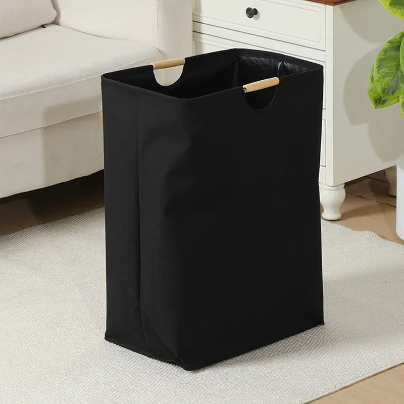 Black foldable laundry basket, 30 × 40 × 60 cm