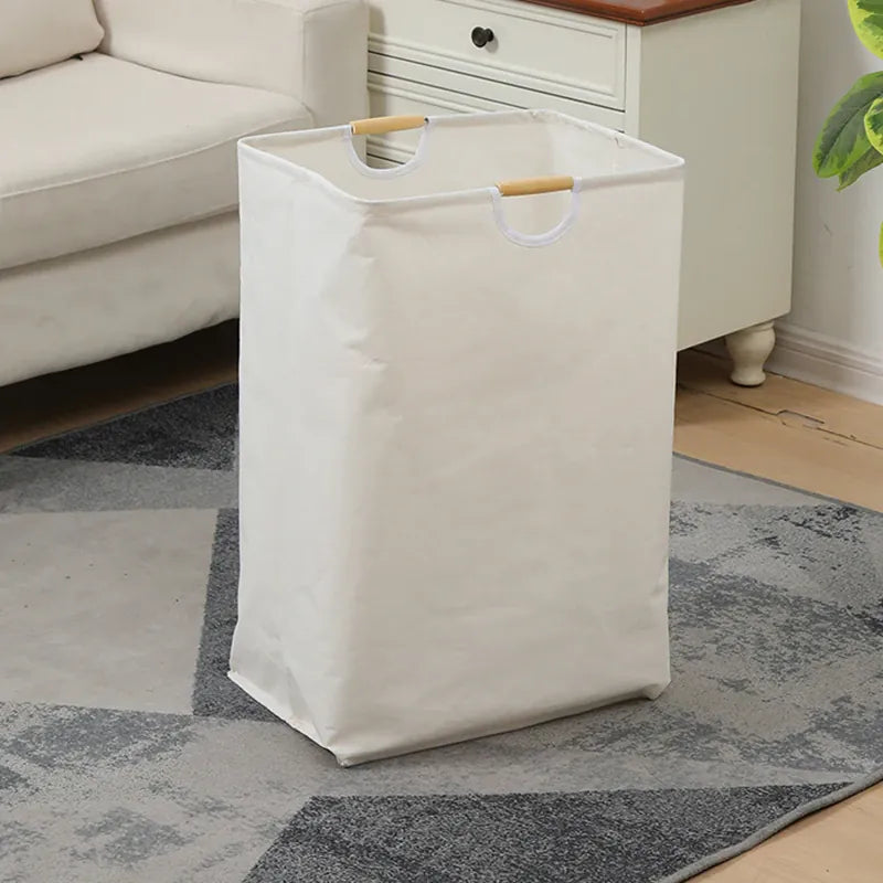 White foldable laundry basket, 30 × 40 × 60 cm