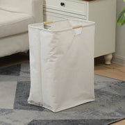 White foldable laundry basket, 35 × 45 × 65 cm