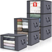 Foldable under-bed storage bag with clear viewing window