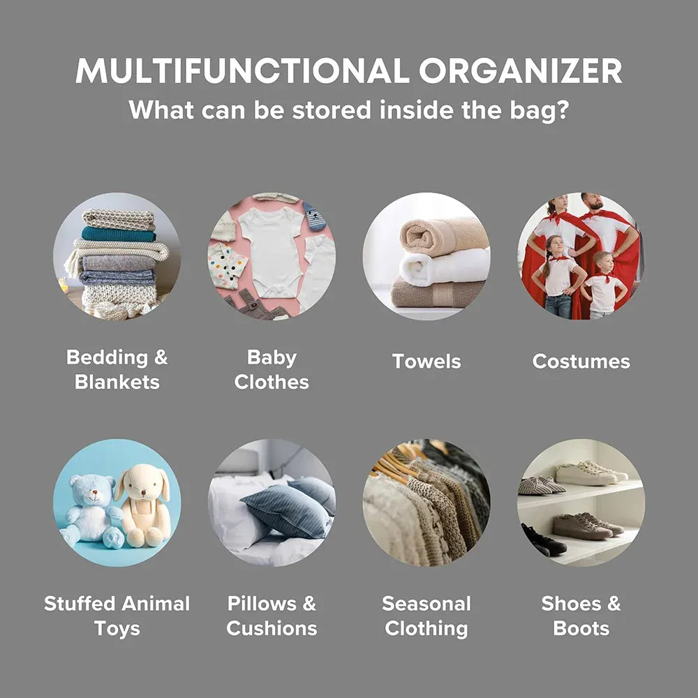 Foldable under-bed storage bag with clear viewing window