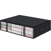 medium black under-bed storage bag with clear window