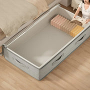 Open under-bed bin with removable divider