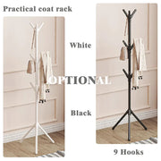 Black and white nine-hook coat rack color options