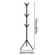 Alternate view of freestanding coat rack with multiple hooks