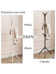 Alternate view of freestanding coat rack with multiple hooks