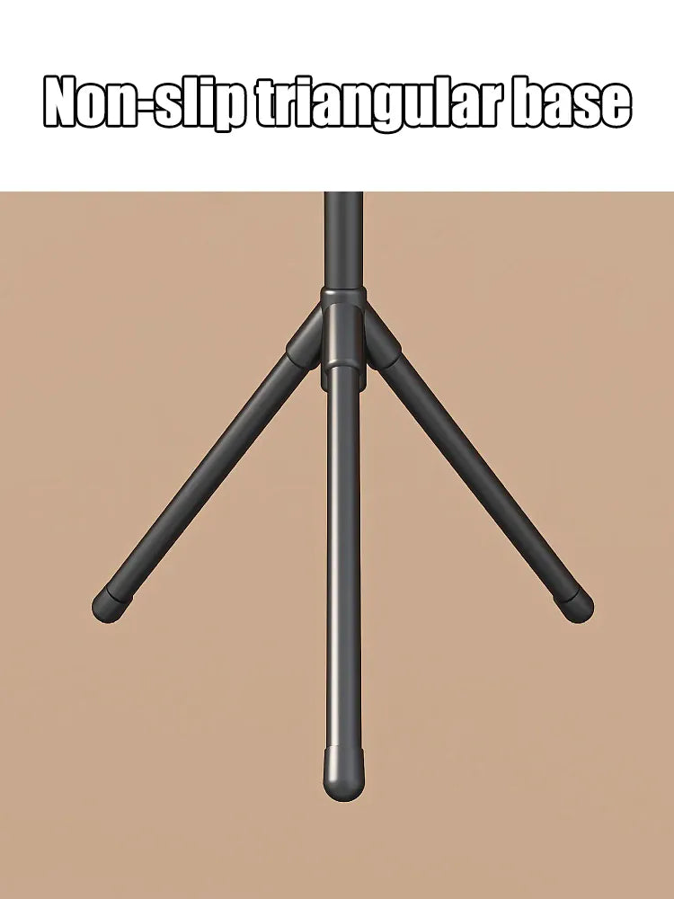 Alternate view of freestanding coat rack with multiple hooks