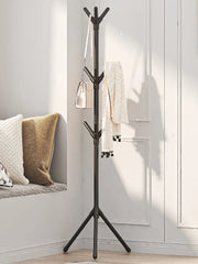 Alternate view of freestanding coat rack with multiple hooks