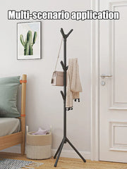 Alternate view of freestanding coat rack with multiple hooks
