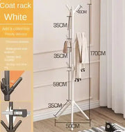 Alternate view of freestanding coat rack with multiple hooks