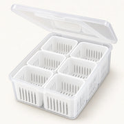 Ventilated Refrigerator Produce Box on a warm off-white background with a soft natural shadow.
