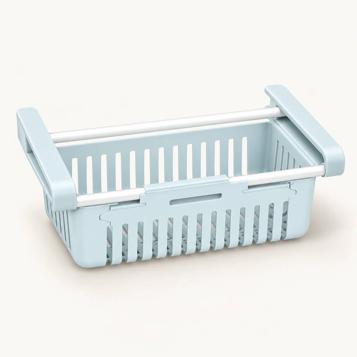 Multi-Grid Refrigerator Organizer on a warm off-white background with a soft natural shadow.