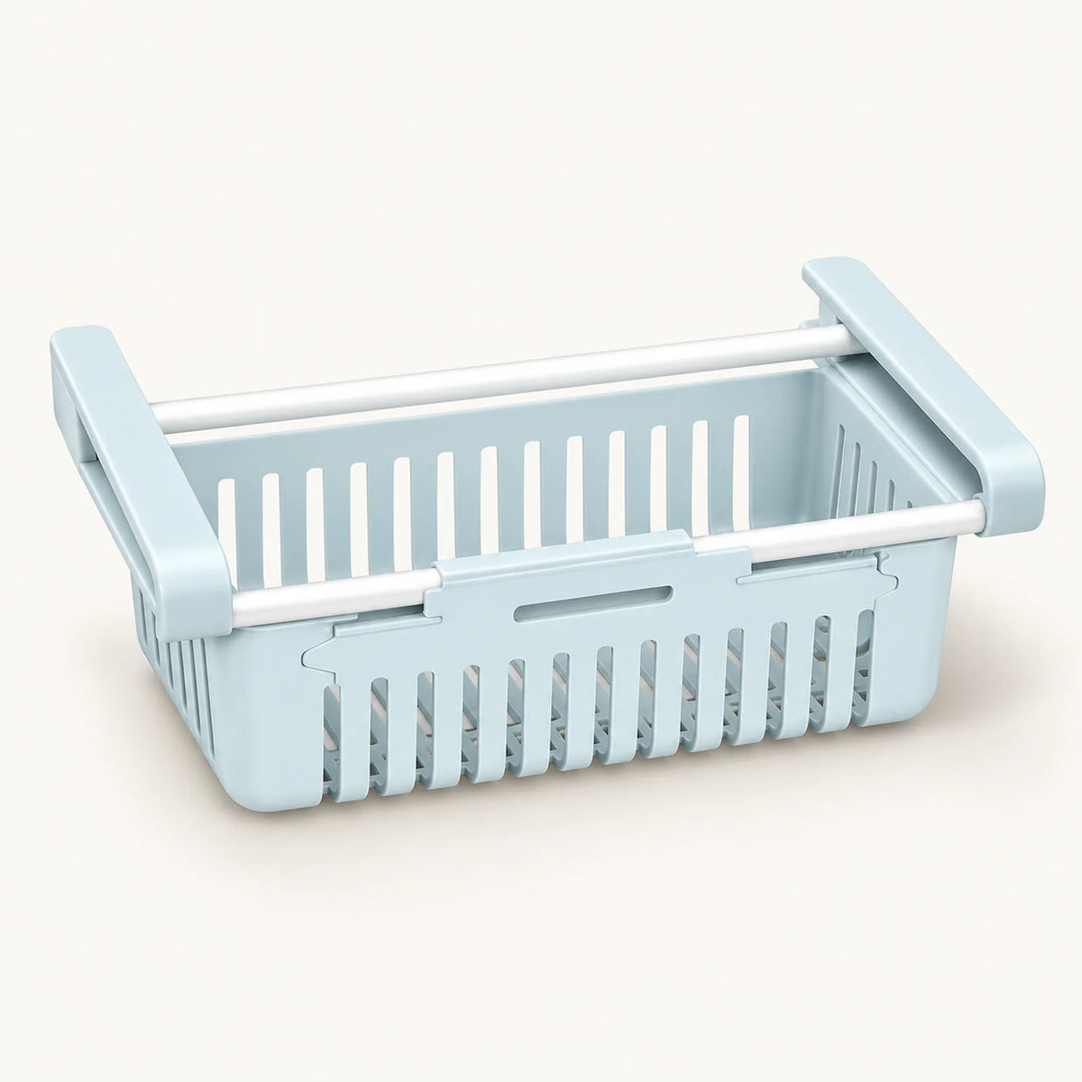 Multi-Grid Refrigerator Organizer on a warm off-white background with a soft natural shadow.