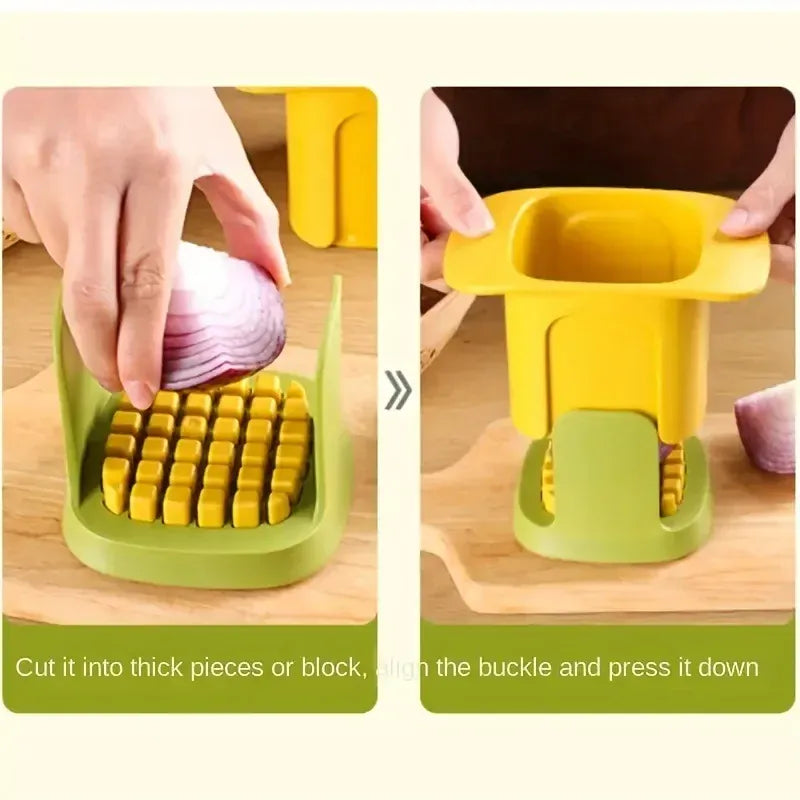 Essentials House Multifunctional Cucumber Potato Slicer Household Hand Pressure Onion Dicer Kitchen Tools Vegetable Chopper