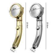 Essentials House High Pressure Shower Head Set With Hose and Holder Gold 3 Modes Large Flow Rainfall Handheld Shower Faucet
